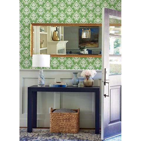 A Street Prints Happy Wallpaper Keaton Damask 26331 Green