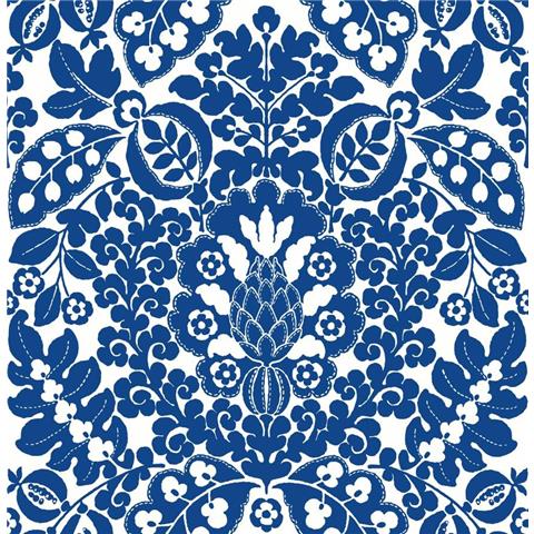 A Street Prints Happy Wallpaper Marni Damask 26332 Blue