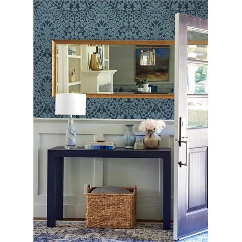 A Street Prints Happy Wallpaper Marni Damask 26334 Navy