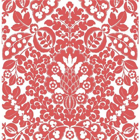 A Street Prints Happy Wallpaper Marni Damask 26336 Coral