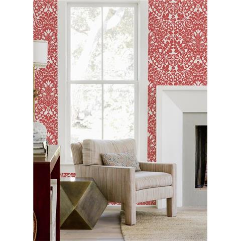 A Street Prints Happy Wallpaper Marni Damask 26336 Coral