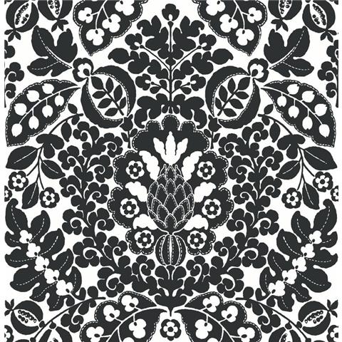 A Street Prints Happy Wallpaper Marni Damask 26337 Black