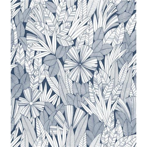 A Street Prints Happy Wallpaper Bannon Floral 26342 Blue