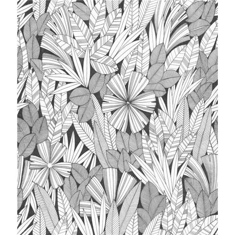 A Street Prints Happy Wallpaper Bannon Floral 26346 Black