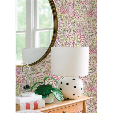 A Street Prints Happy Wallpaper Pasture 26349 Pink/Purple