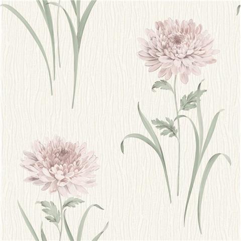 Tiffany Bella Floral Italian Vinyl Wallpaper 41343 Pink