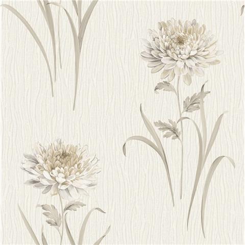 Tiffany Bella Floral Italian Vinyl Wallpaper 41345 Champagne