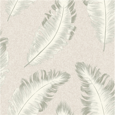 Zambaiti Parati Ciara Feather Wallpaper 4412 Green