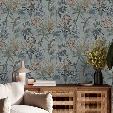 Super Fresco Easy Wallpaper Animal Kingdom 125005 Blue