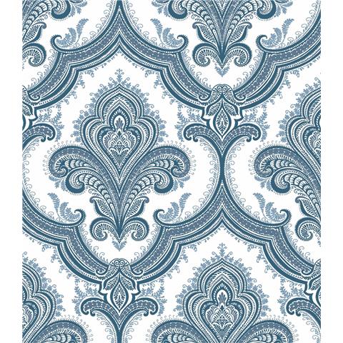 Design ID Casbah Damask Wallpaper 519951 Blue/White