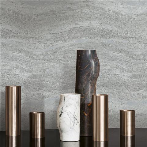 Carrara Vasari Onyx Marble Wallpaper 520576 Grey