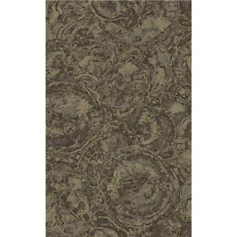 Carrara Vasari Orvieto Marble Wallpaper 544343 Black/Gold