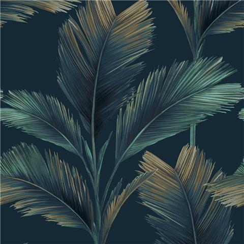 Belgravia kailani palm wallpaper 59119 dark blue