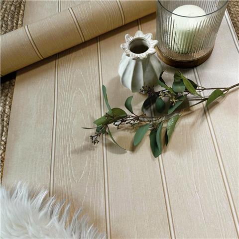 Belgravia Moda Beaded Wood Slat Wallpaper 5911 beige