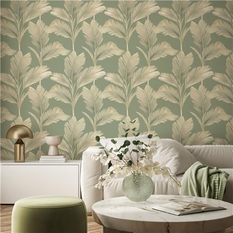 Belgravia Kailani Palm Wallpaper 59120 sage