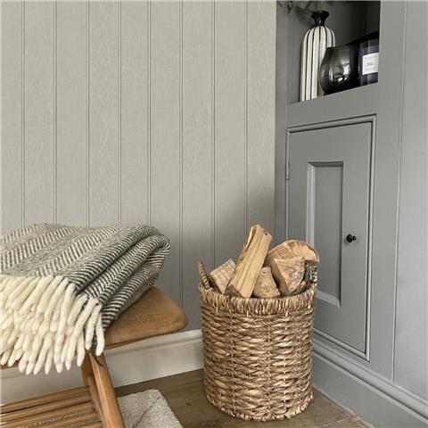 Belgravia Moda Beaded Wood Slat Wallpaper 5913 grey