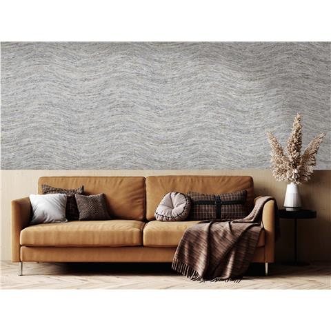 Statement Wallpaper Industrial Wave Texture 65777 Grey