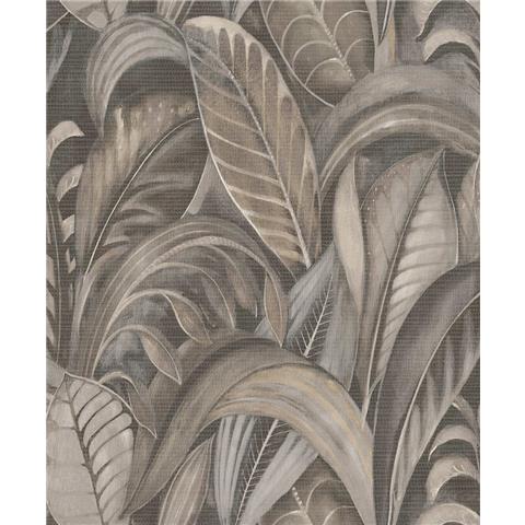 Holden Decor Khalili Raffia Palm Wallpaper 65942 Charcoal