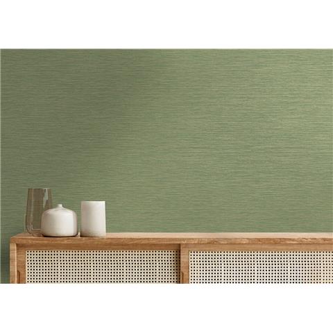 Holden Statement Grasscloth Plain Texture Wallpaper 66232 Green