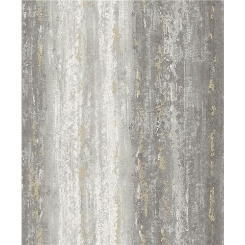 Holden Statement Distressed Metallic Stripe Wallpaper 66240 Charcoal
