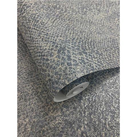 Holden Decor Boa Glassbead Wallpaper 66282 Navy