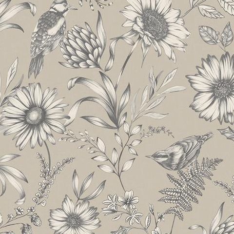 Arthouse Bloom Wallpaper Botanical Songbird 676000 Natural