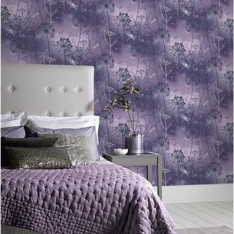 Arthouse Fantasia Wallpaper-Damselfly 692306 Purple