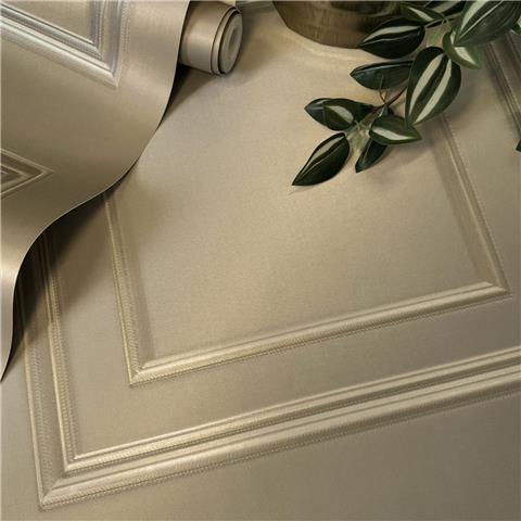 Belgravia Zambaiti Parati Amara Wood Panel Wallpaper 7401 Champagne