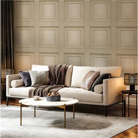 Zambaiti Parati Amara Wood Panel Wallpaper 7402 Mocha