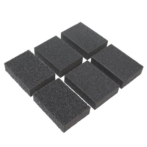 Coral Essentials Abrasive Sanding Sponge Blocks with Wet or Dry Fine Medium and Coarse Grits 6 piece pack set