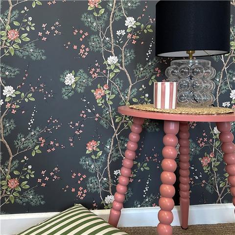 Belgravia Moda Bridget Floral Wallpaper 751 Charcoal