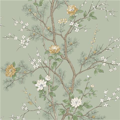 Belgravia Moda Bridget Floral Wallpaper 752 Sage