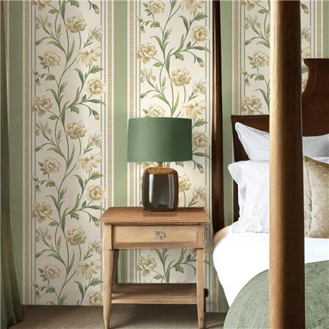 Belgravia Moda Raya Wallpaper 756 Sage/Cream