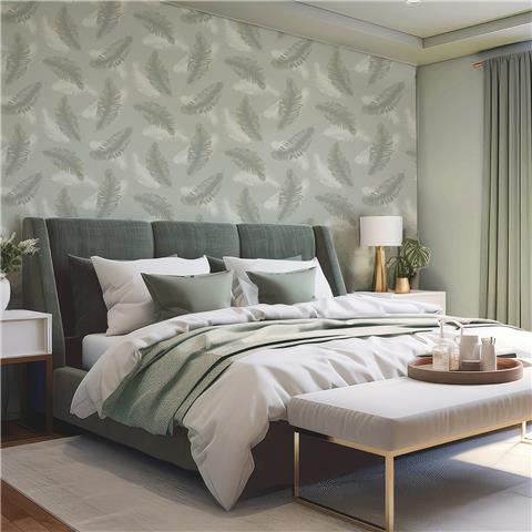 Belgravia Moda Feather Wallpaper 772 Sage