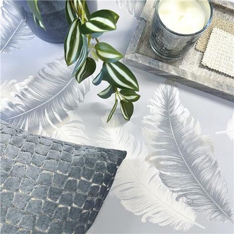 Belgravia Moda Feather Wallpaper 774 Blue