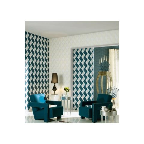 Barbara Becker Retro Style Electric Blue Wallpaper 779707