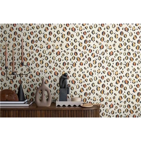 AS Creations Anna d Andrea Wallpaper 782161 Cream/Black/Orange