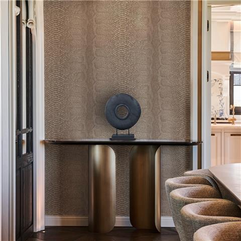 Belgravia Metallic Animal Skin Wallpaper 787 Mocha