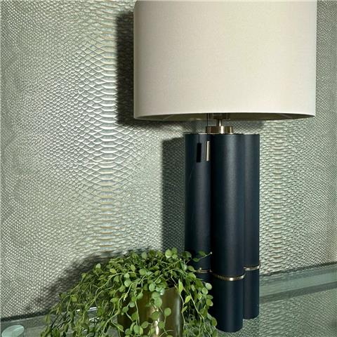 Belgravia Metallic Animal Skin Wallpaper 789 Sage