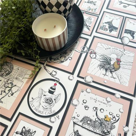 Belgravia Madhouse Novelty Wallpaper 790 Pink