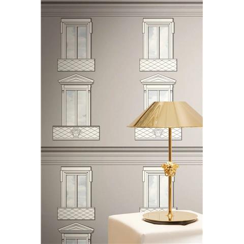 Versace VI Palazzo No12 Wallpaper 791321 Cream/Grey