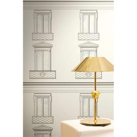 Versace VI Palazzo No12 Wallpaper 791323 Cream/White