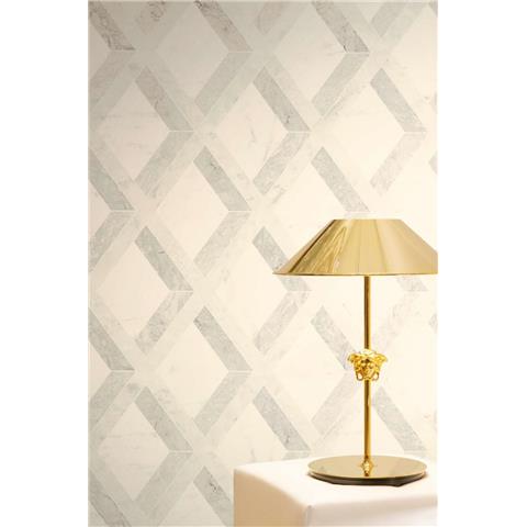 Versace VI Tarsia Wallpaper 791331 Cream/Grey