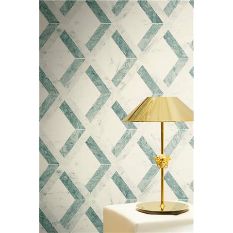 Versace VI Tarsia Wallpaper 791332 Cream/Green