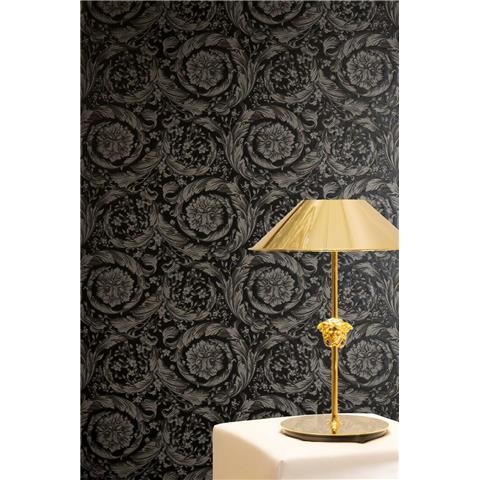Versace VI Baroque Wallpaper 791352 Grey/Black