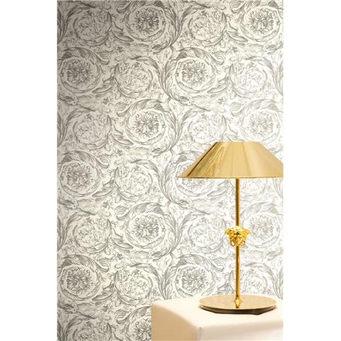 Versace VI Baroque Wallpaper 791353 Grey/White