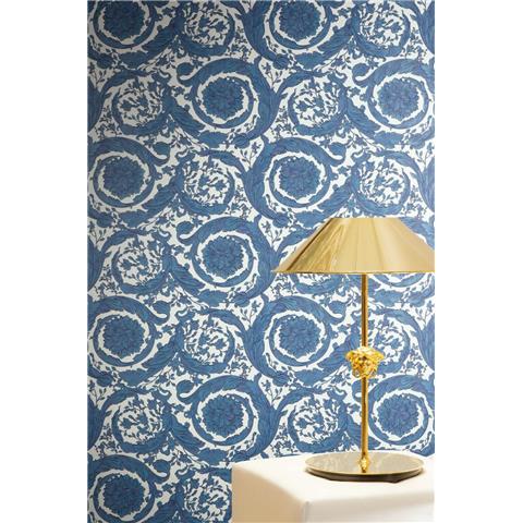 Versace VI Baroque Wallpaper 791354 Blue/White