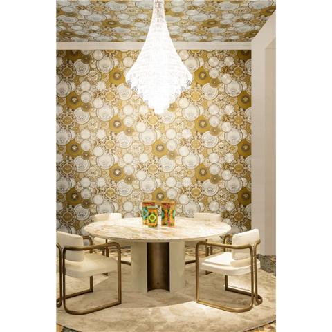 Versace VI Art de La Table Wallpaper 79136-3 Cream/Gold