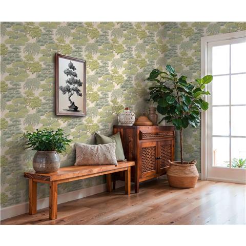 AS Cuba Woods Vinyl Wallpaper 791613 Pale Green