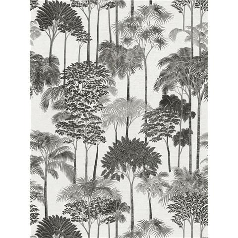AS Cuba Palm Vinyl Wallpaper 791625 Black/White